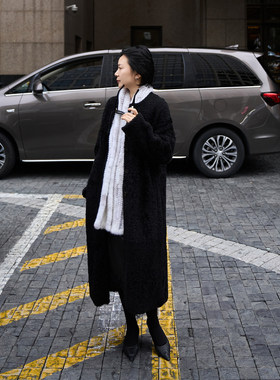 TOFOD 黑松露 西班牙LA DOMA小拉贡皮毛一体大衣【点击跳转购买】