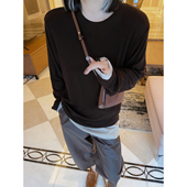 TOFOD 女士T恤 长袖 面膜T 意大利纱防缩机洗宽松天丝打底衫