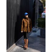 法国进口 TOFOD 猾子 青山羊羔皮毛一体帅痞慵懒风宽松皮草外套