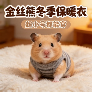 金丝熊小体型小衣服冬季仓鼠豚鼠大体松鼠花枝鼠小衣服保暖高颜值