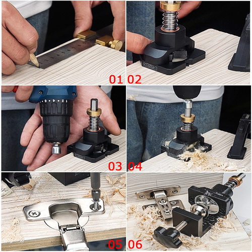 35mm铰链定位开孔器橱柜门铰链打孔器衣柜合页开孔钻眼工具