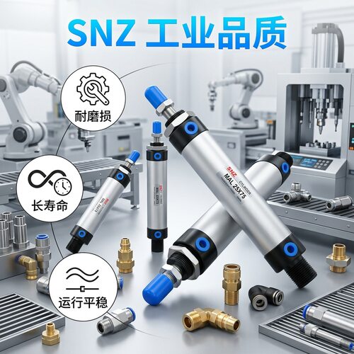 MAL小型气动铝合金迷你气缸16/20/25/32/40-25*50X75X100x150x200
