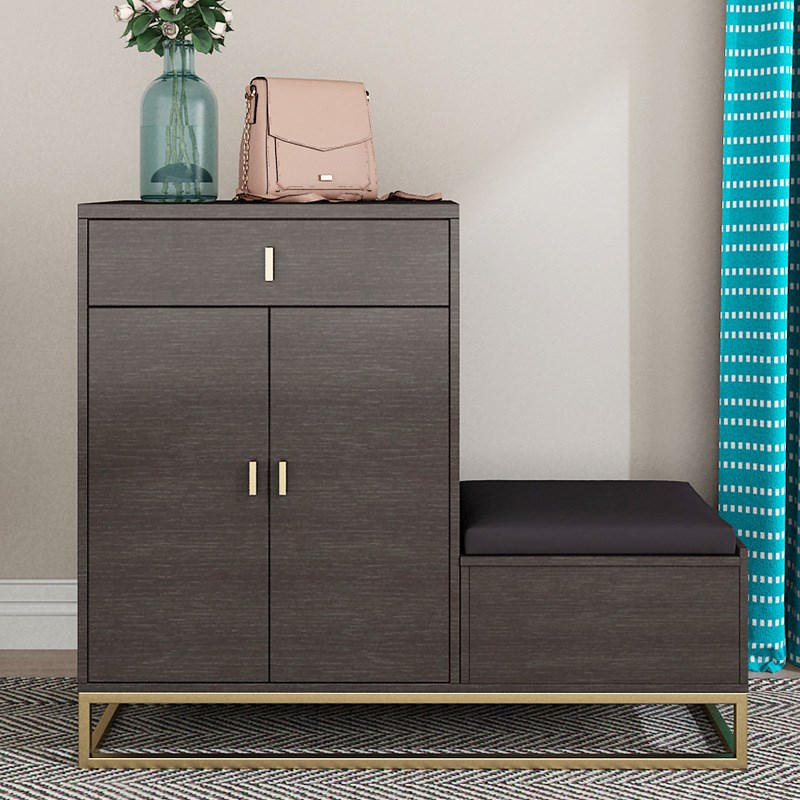 鞋柜换鞋凳一体现代简约实木入户柜子收纳置物柜储物柜门口试鞋凳