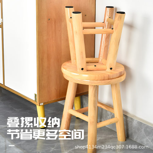 实木30cm高凳橡木凳子小家用矮凳圆凳子加厚儿童木头换鞋凳板凳