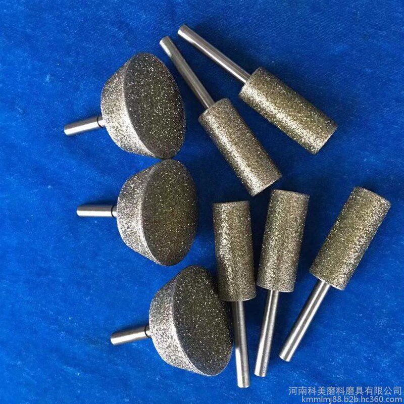 电镀金刚石磨头玉石打磨原石去皮玉雕工具角磨机玻璃磨边