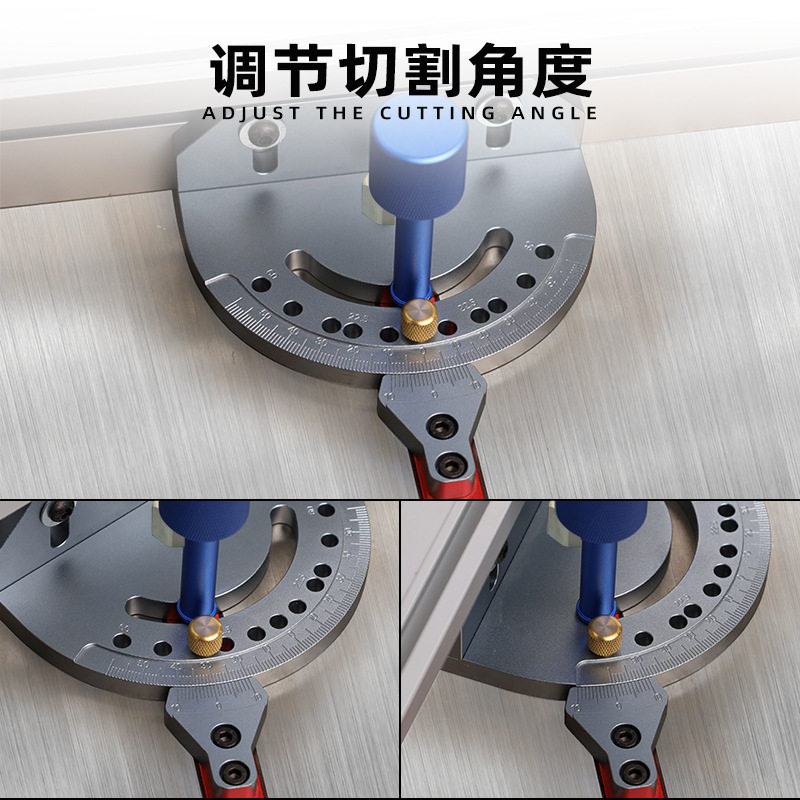 木工斜切规台锯带锯可调角度推尺推把木板锯切辅具丰森工具