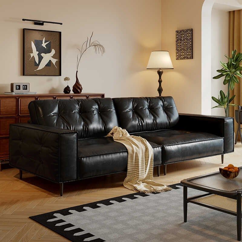 意式轻奢科技布沙发客厅小户型可调节超宽坐深乳胶极简皮沙发组合,住宅家具,皮艺沙发,淘宝优惠券,粉丝福利购,淘宝优惠卷