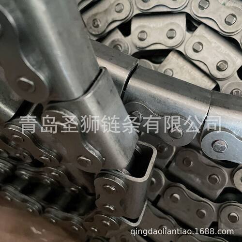 U型L型盖板输送链条顶板链条橡胶块链条08B10B12B16B单排双排U1U2