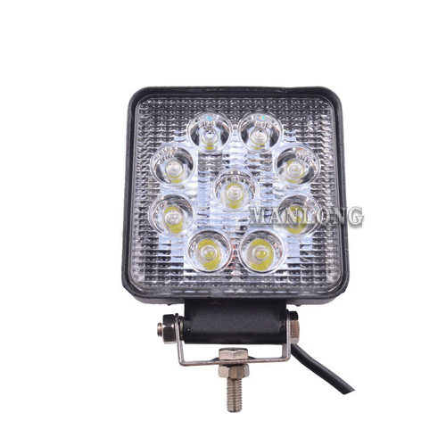 叉车前大灯 叉车大灯总成LED方形10-80V 9灯珠标准线27W ML-917A