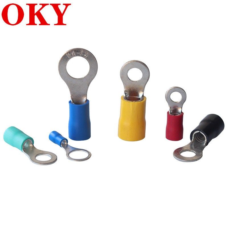 RV5.5-6圆形端子 环型预绝缘端头RV3.5-5冷压接线鼻子RV2-4铜线耳