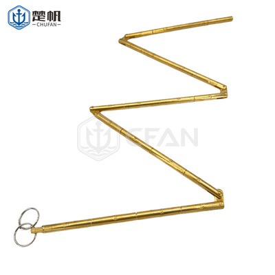 MPA370306789船用铜量水尺铜折尺折叠测深杆I带刻度量水尺测水深
