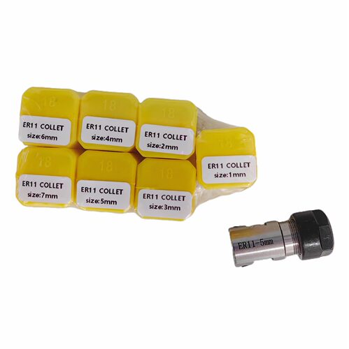 ER11-5mm雕刻机电机轴加长杆+ER11-7PCS公制套装弹簧筒夹1mm-7mm
