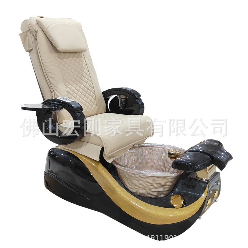 高端会所SPA沐足椅多功能泡脚美甲足浴沙发带沐足盆单人洗脚沙发