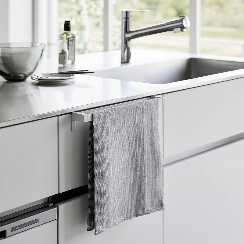 YAMAZAKI厨房毛巾架免打孔抽屉毛巾挂架厨柜门家用毛巾收纳置物架,收纳整理,整理架/置物架/收纳架,淘宝优惠券,粉丝福利购,淘宝优惠卷