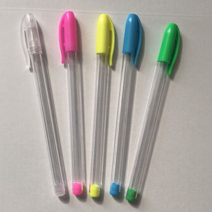 透明空笔杆中性笔空笔壳适合欧标等中性笔芯学生办公通用型空笔杆