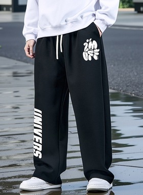 专柜74388-圆OFF字G848K-黑-812斜袋直筒裤加肥大码休闲男装长裤