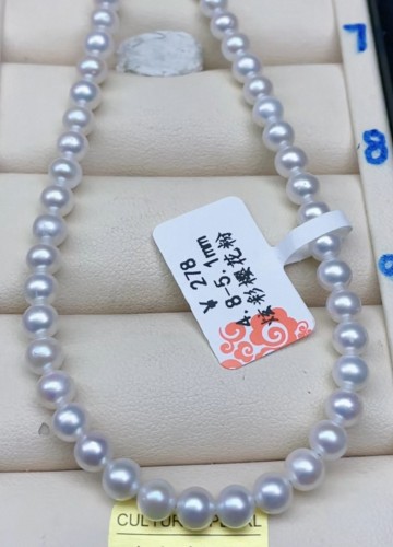 4.8+5.1mm近正圆微瑕淡水珍珠项链就一条278炸