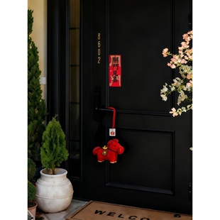 【马上有钱】小马车挂马年乔迁装饰汽车后视镜挂件玩偶精致高级感