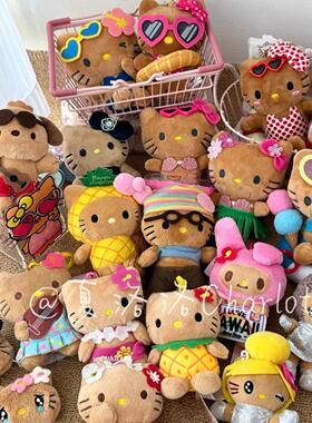 黑皮可爱hellokitty挂件调皮女生书包包小饰品咖色礼物kt公仔玩偶