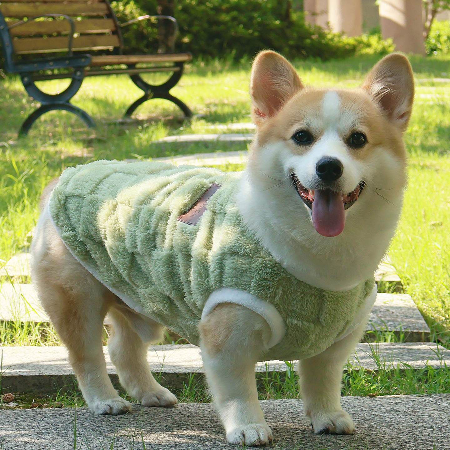 柯基柴犬比熊腊肠狗狗衣服秋冬加绒保暖背心中型犬防脏防掉毛马甲