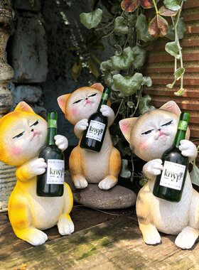 微醺小猫环保树脂摆件