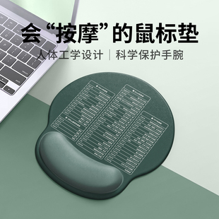 Excel办公室桌垫键盘托防滑 纯绿色快捷键大全鼠标垫护手腕托Word