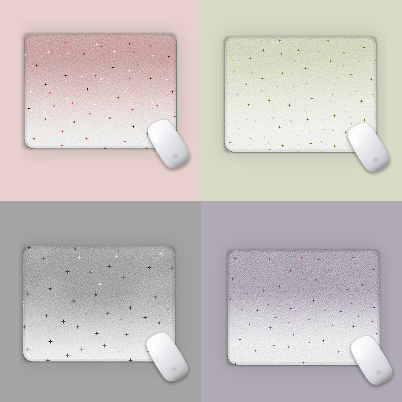 简约渐变色鼠标垫子女生加厚锁边办公室桌垫高颜值电脑键盘滑鼠垫