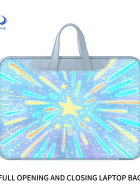绽放蓝色烟花笔记本手提电脑包14寸适用于苹果MacBookAir13.3英寸m2m3内胆包联想小新pro15华为mate16保护套