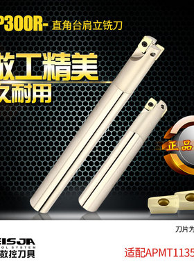 数控铣刀杆17R0.8铣床飞刀杆通装APMT1135刀片300R数控刀杆白色