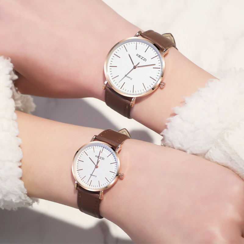 珂紫kezzi学生情侣手表防水简约2023新款石英初高中男女超薄腕表