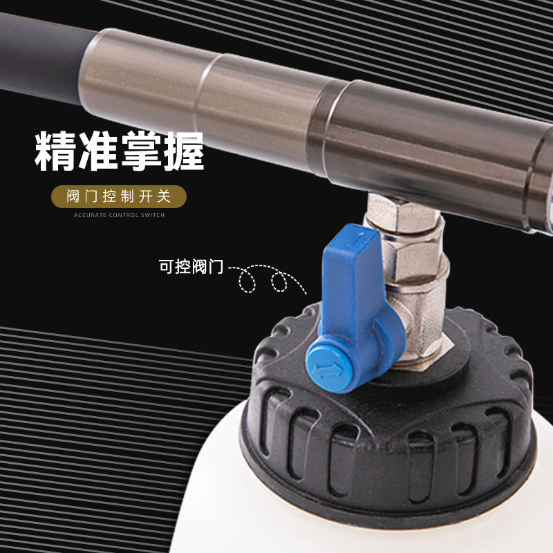 新款龙卷风气动内饰清洗枪带刷顶棚座椅泡沫喷壶美容洗车工具
