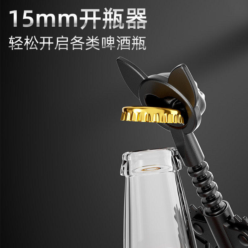多功能锌合金启瓶器蝙蝠红酒开瓶器二合一葡萄酒啤酒开瓶器