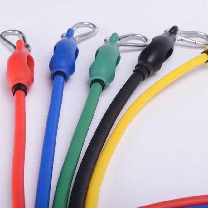 150磅TPE拉力带11件套健身拉力绳11件套肌肉训练带拉力器乳胶