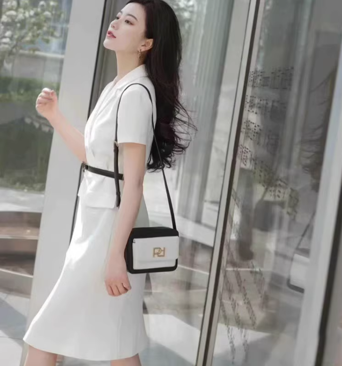 现货商场同款2023夏季新品女装气质西装修身OL连衣裙LL8D153NWB01