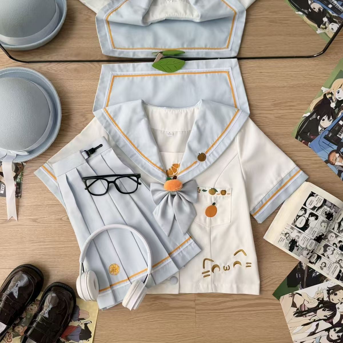 四叶家【小橘夏】原创正版日系JK制服可爱套装软萌水手服短袖学院