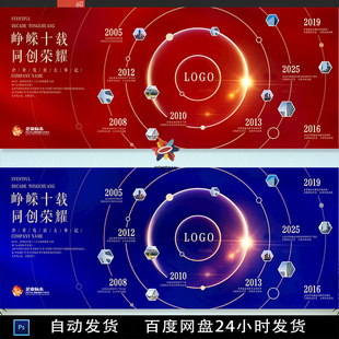 发展历程企业发展历程企业介绍墙企业文化长廊企业大事记素材模板