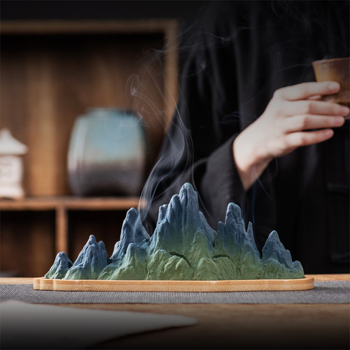 上泽禅意千里江山香薰炉三件套