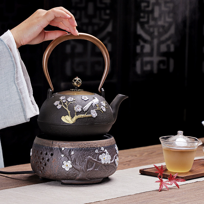 铁壶电陶炉煮茶器泡茶专用烧水壶仿日本手工家用铁茶壶煮水壶套装