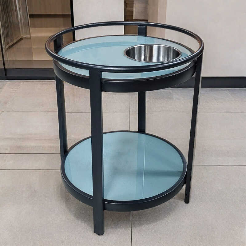 高档棋牌室茶水架麻将桌茶几茶水架麻将机专用茶杯架简约麻将茶几