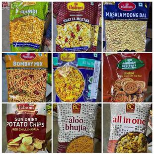 Haldiram namkeen snacks印度小吃 零食 Bhujia samosa moong dal