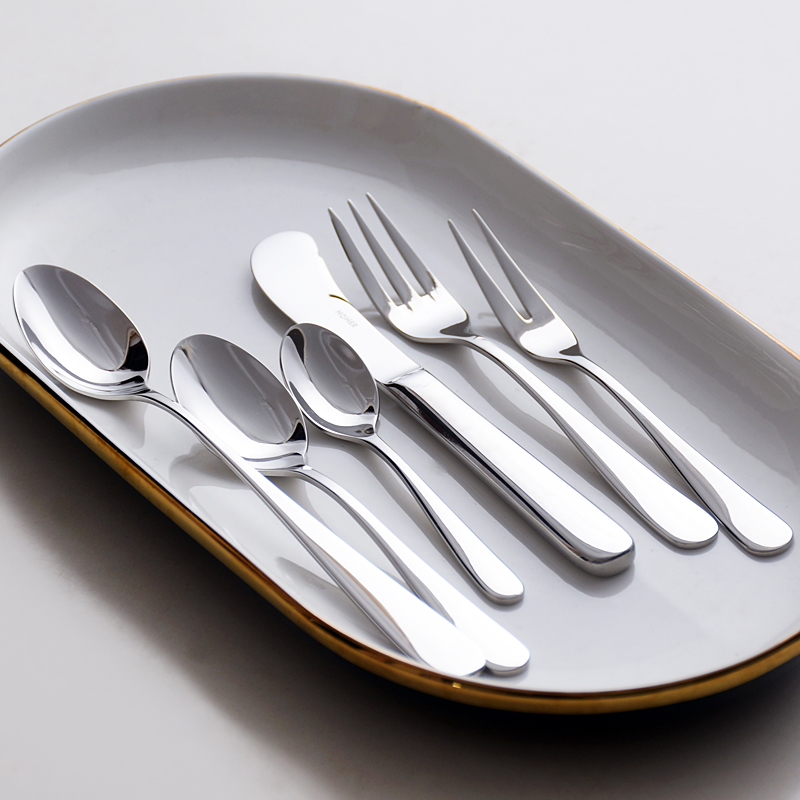 荷兰简约ins设计 HOHER系列西餐不锈钢牛排刀叉勺子水果叉搅拌勺