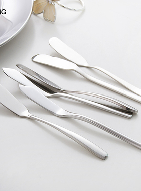 OUDING 304/420黄油刀不锈钢果酱刀牛油刀抹酱刀奶酪刀西餐芝士刀