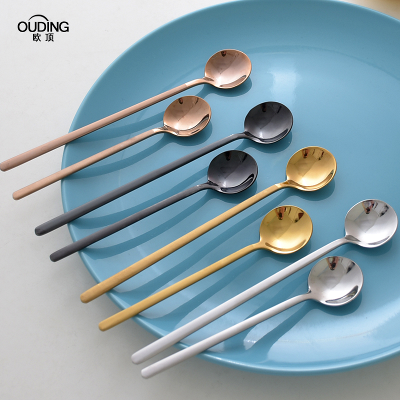 清仓价304不锈钢咖啡圆头勺子