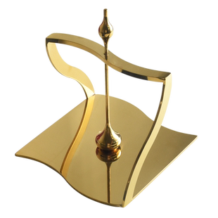 金属风格轻奢美式西餐厅纸巾架 餐桌纸巾架高级感 会所方餐纸巾座