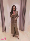 小香毛呢外套大衣女高端轻奢长袖 连衣裙2025新秋冬季 收腰显瘦气质