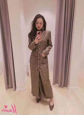 小香毛呢外套大衣女高端轻奢长袖连衣裙2025新秋冬季收腰显瘦气质