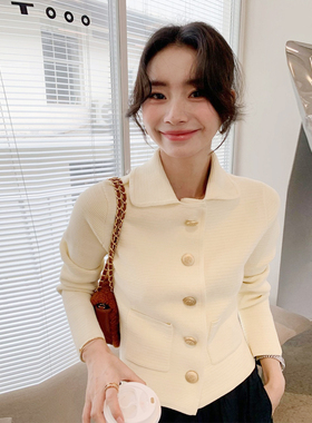 2025春季新款女开衫职场queen 针织外套复古通勤女新款小香风上衣