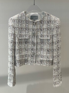 2026春季新款女装时尚百搭甜美小香风粗花短款外套上衣女 101181