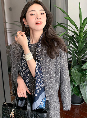 LICKYSENIOR Super美银箔纱秘鲁/南非进口满珠片套装女裙子两件套