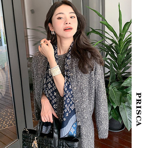 LICKYSENIOR Super美银箔纱秘鲁/南非进口满珠片套装女裙子两件套